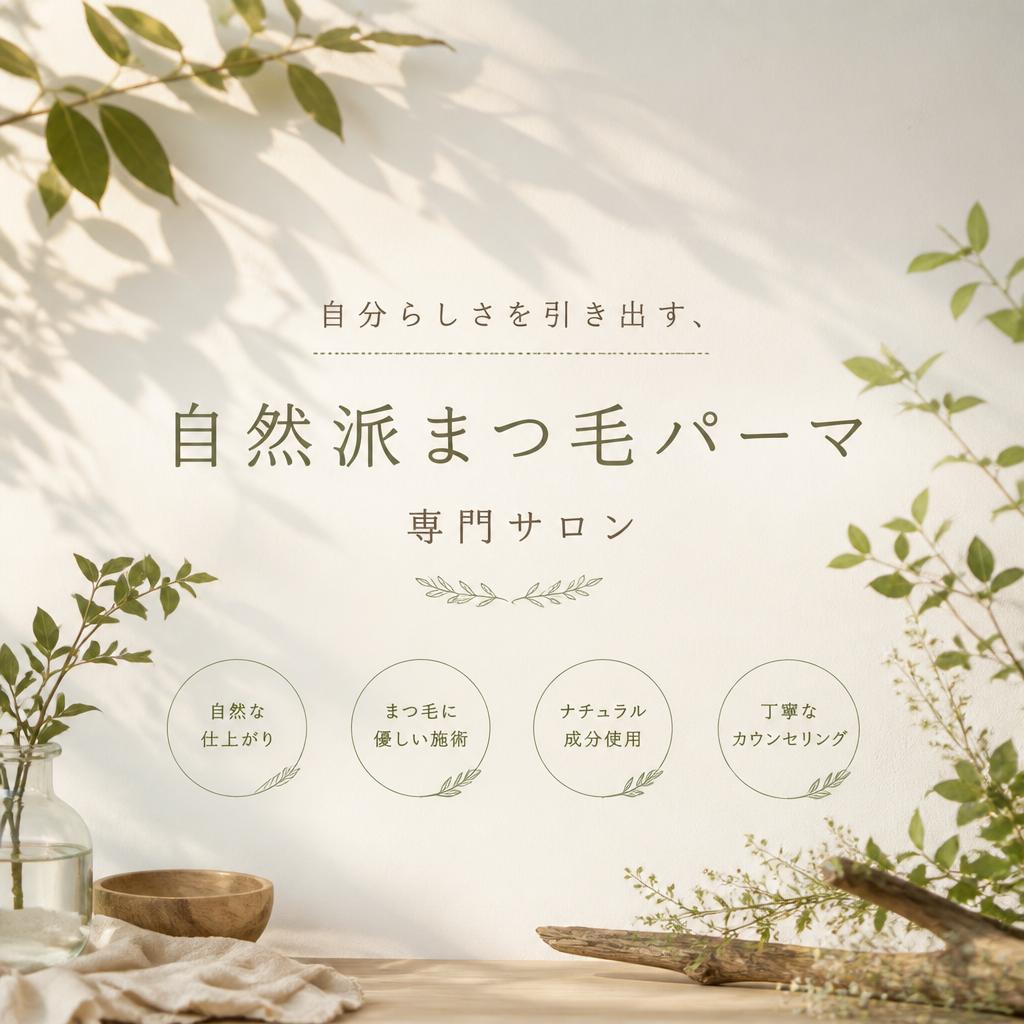 自分らしさを引き出す、自然派まつ毛パーマ専門サロン
