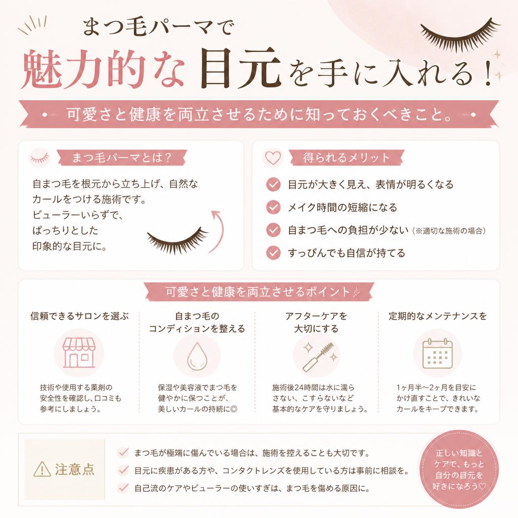 まつ毛パーマで魅力的な目元を手に入れる！可愛さと健康を両立させるために知っておくべきこと。