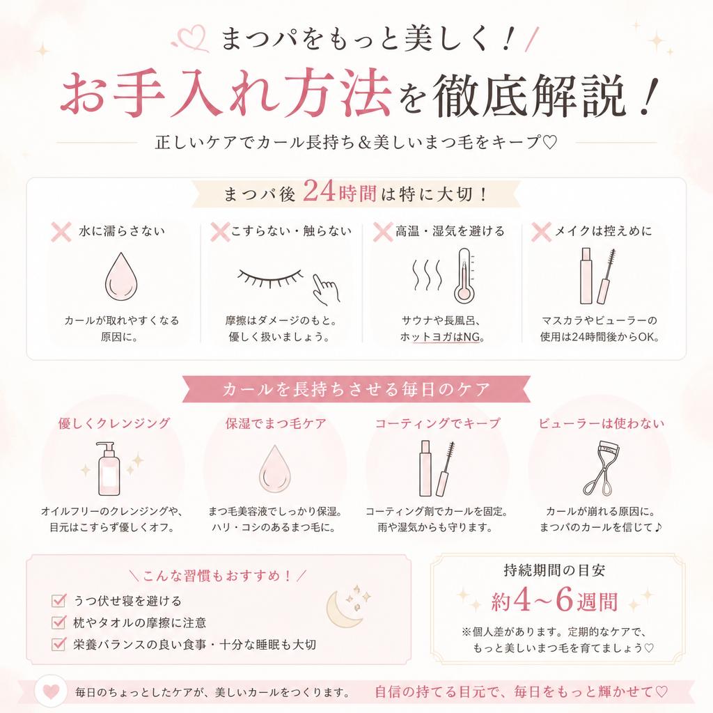 まつパをもっと美しく！お手入れ方法を徹底解説！