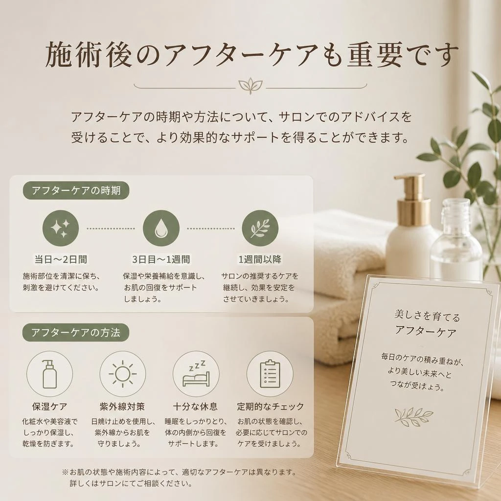 サロンでのアフターケアの重要性