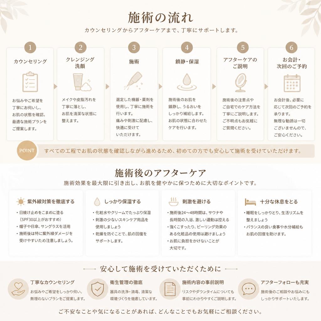 施術の流れとアフターケアについて