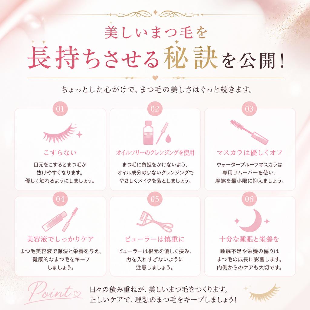 美しいまつ毛を長持ちさせる秘訣を公開！
