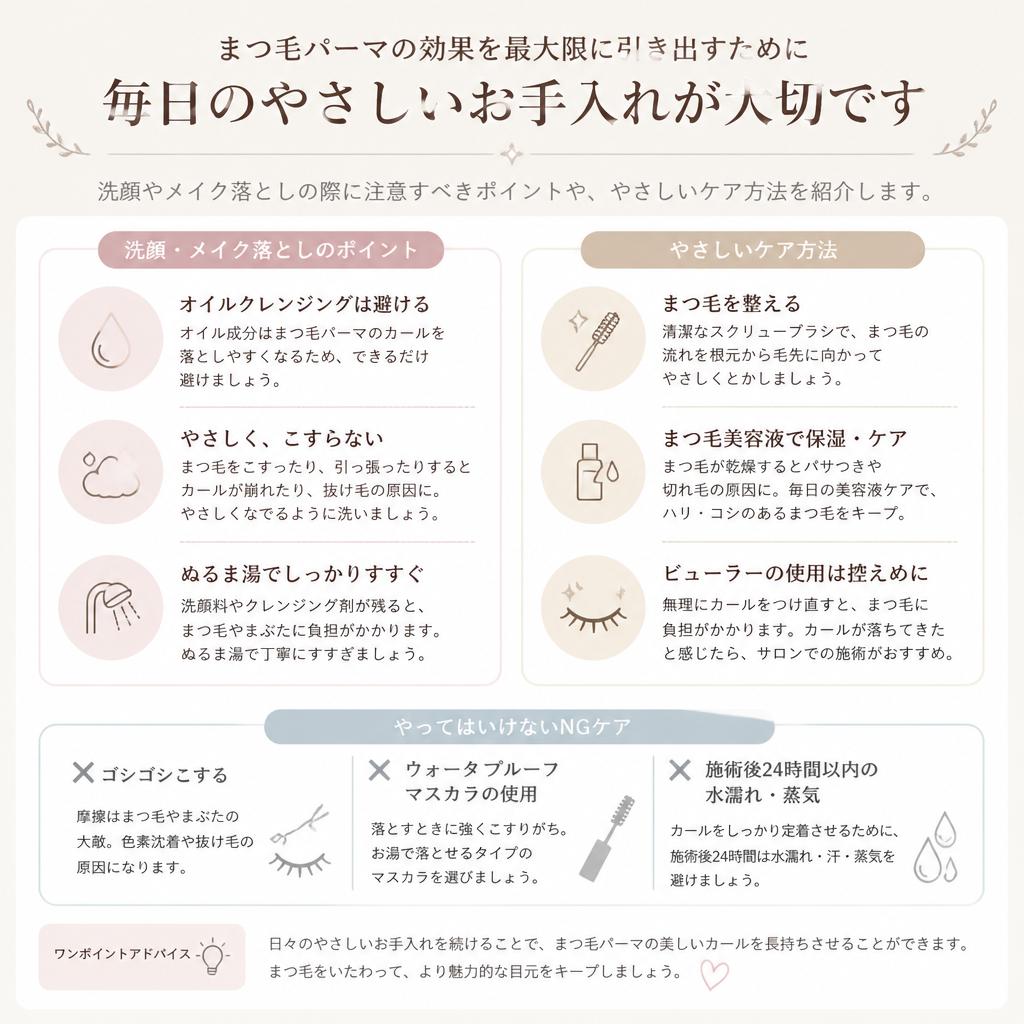 施術後のお手入れ方法