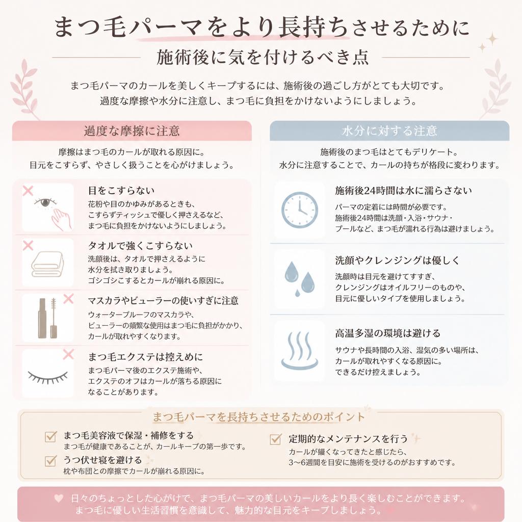 施術後の注意点