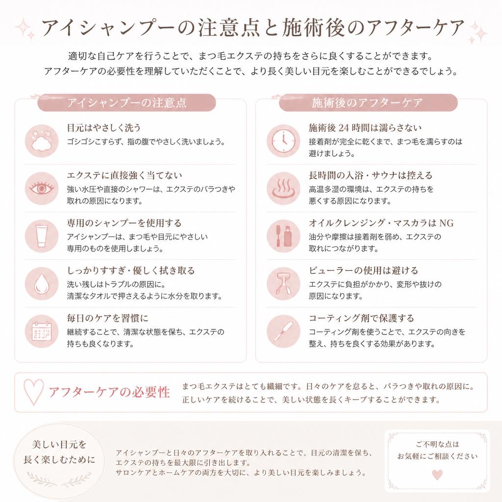 注意点とアフターケア